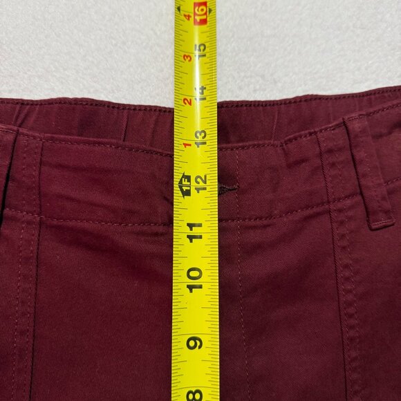 St. Johns Bay Women's Elastic Back Waistband Stretch Burgundy Pants Size 16 NWT - Picture 8 of 10